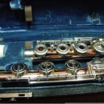 Querflöte J. Hammig, Flötenkorpus / Flötenrohre und Mechanik nach dem reinigen und polieren