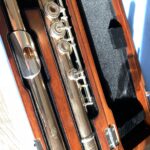 Querflöte, Flöte Brannen Flötenkorpus / Flötenrohre und Mechanik vor dem reinigen und polieren